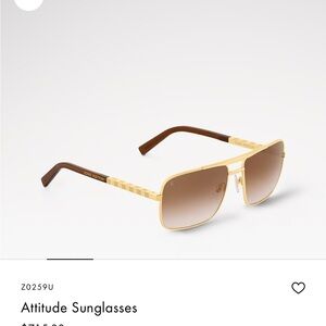 Louis Vuitton Gold Frame Sunglasses